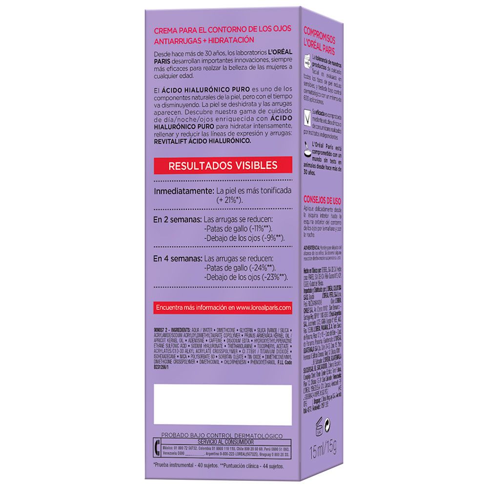 [ARCHIVADO] Loreal Paris Revitalift ácido Hialurónico Contorno De Ojos