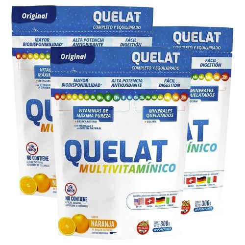 Pack 3 Quelat Multivitamínico En Polvo