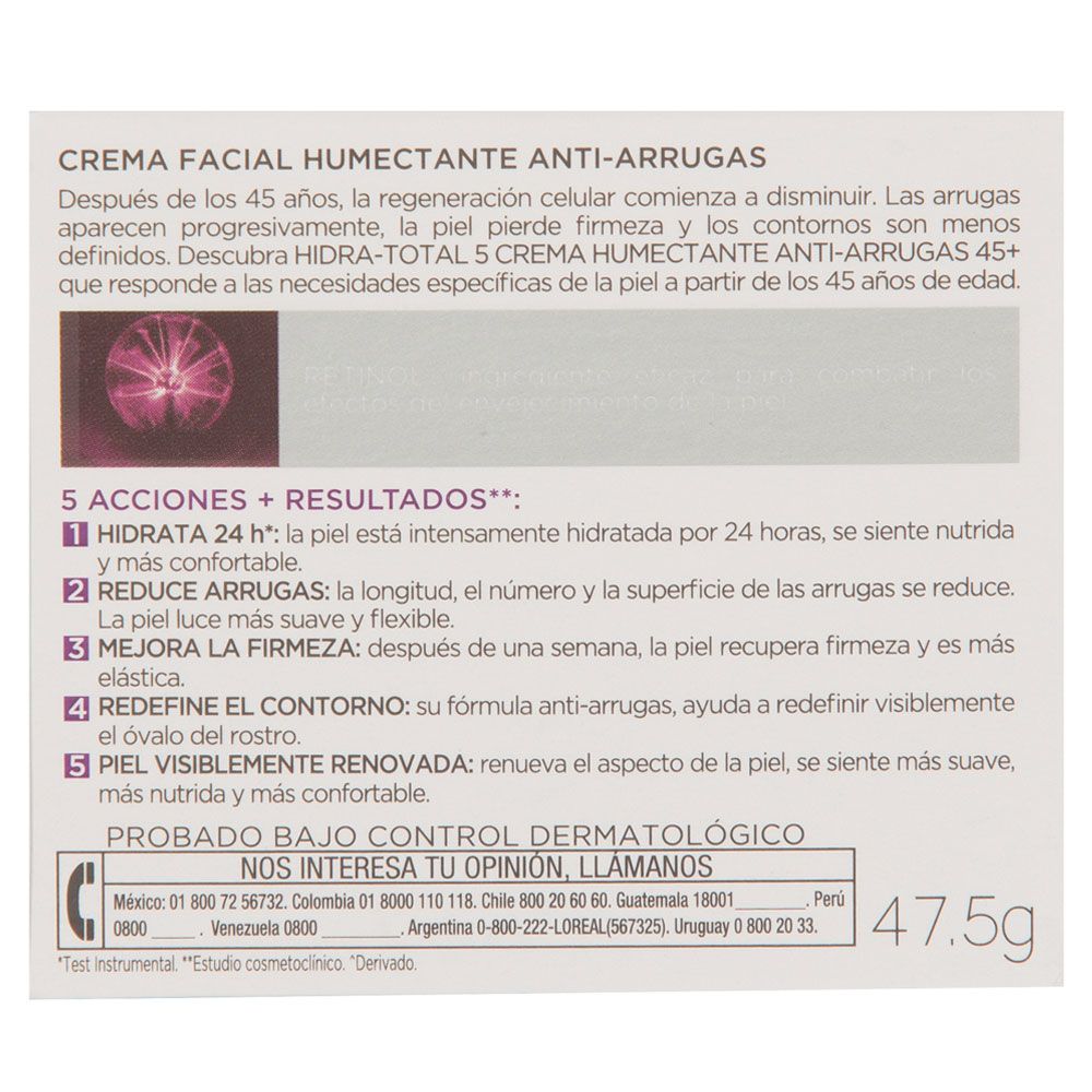 Loreal Paris Hidra Total 5 Expert Antiarrugas +45