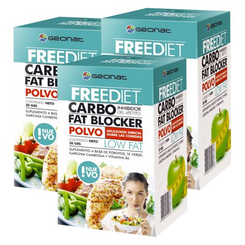 Pack 3 Geonat Freediet Carbo Fat Blocker Polvo