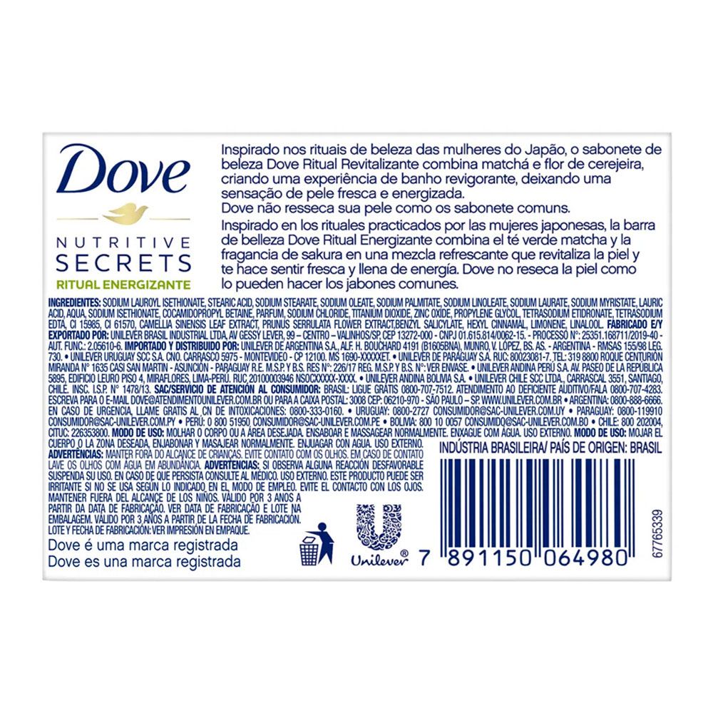 [ARCHIVADO] Dove Jabón En Barra Matcha Y Flor De Sakura