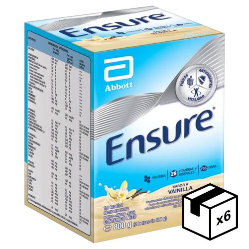 Pack 6 Ensure En Polvo Sabor Vainilla X 800 Gramos