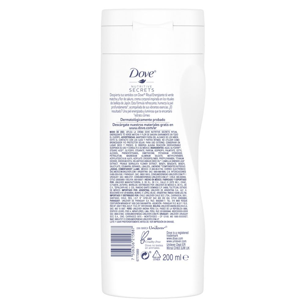 [ARCHIVADO] Dove Crema Corporal Ritual Energizante Matcha