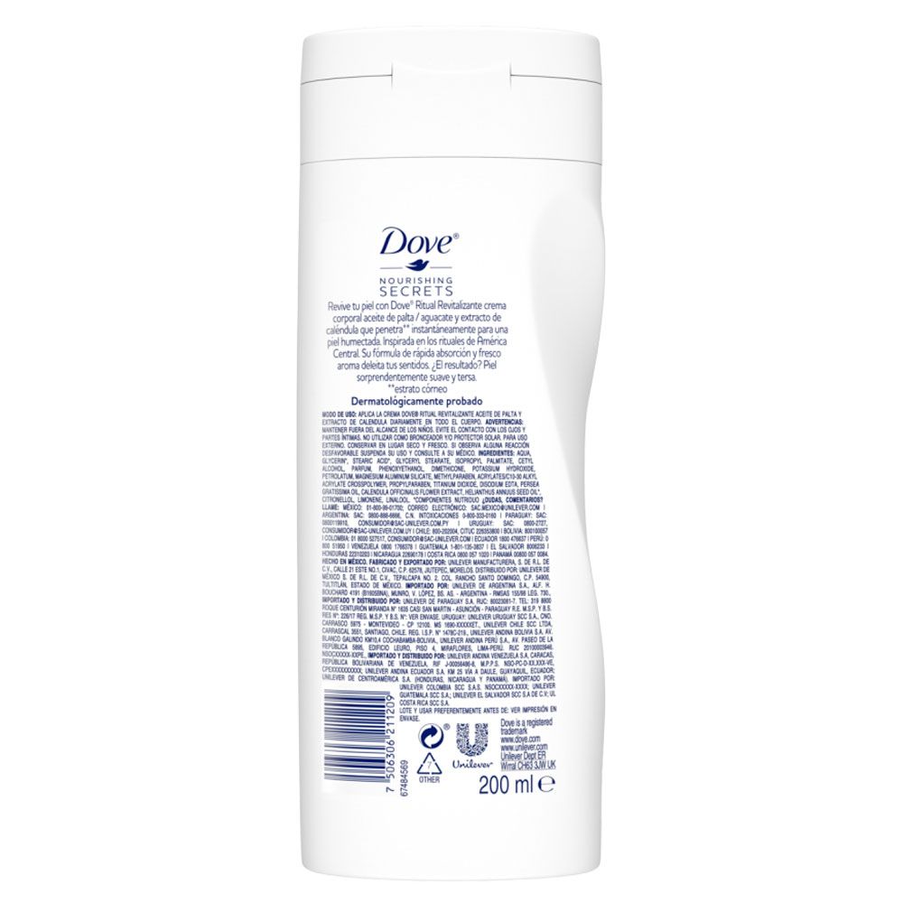 [ARCHIVADO] Dove Crema Corporal Ritual Revitalizante Palta