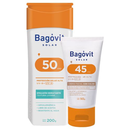 Bagóvit Solar Combo Crema Facial Fps45 + Emulsión Fps 50