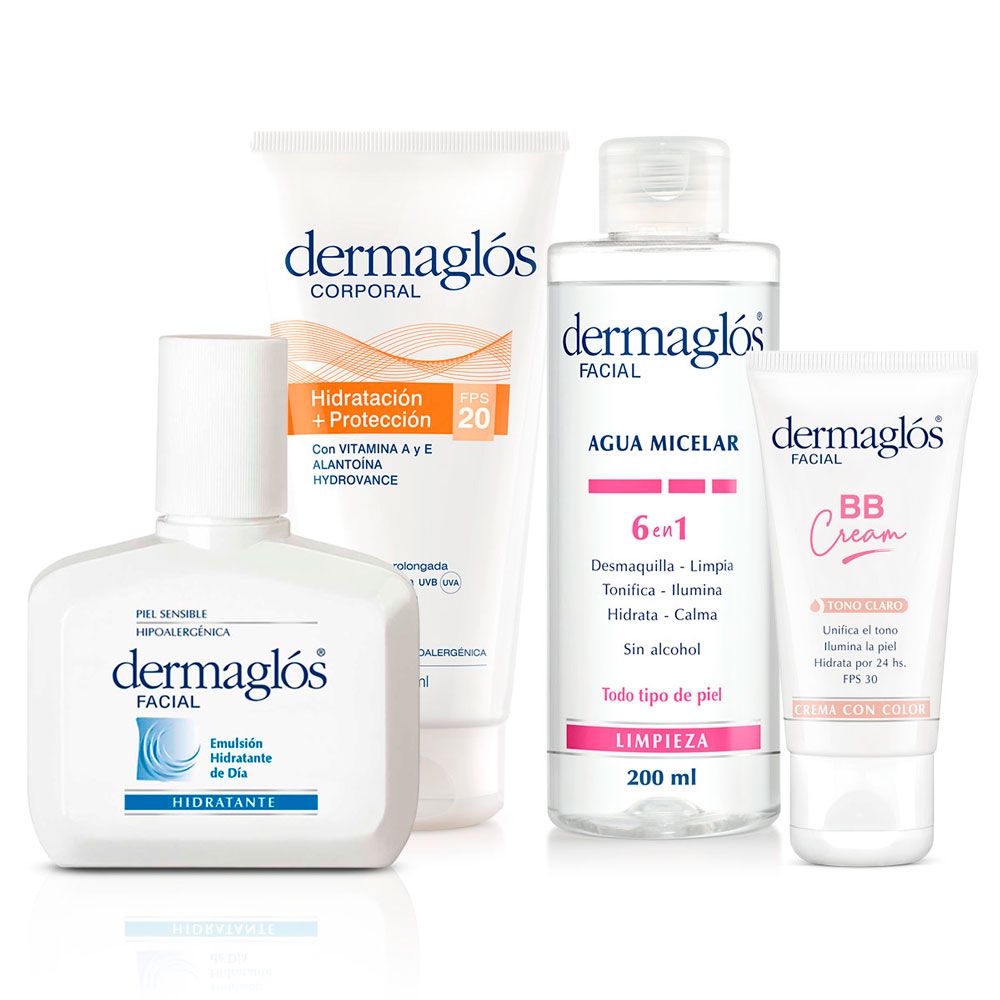 [ARCHIVADO] Dermaglós Combo Completo Limpieza Hidratación Protección