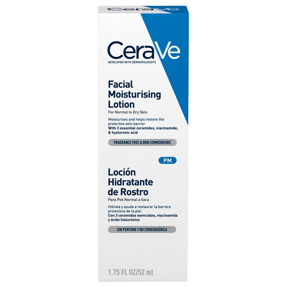 Cerave Loción Hidratante De Rostro Pm Piel Normal A Seca