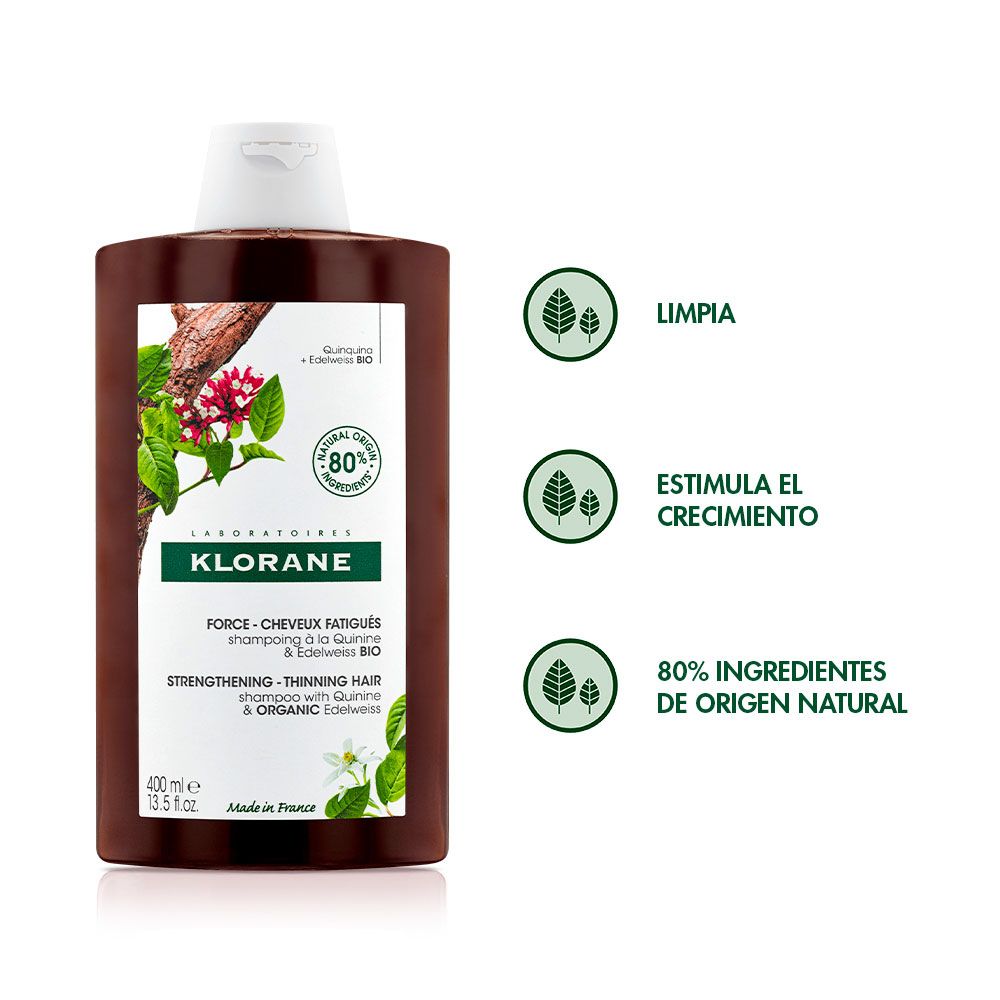 Pack X 2 Klorane Quinina Shampoo Anticaída X 400ml