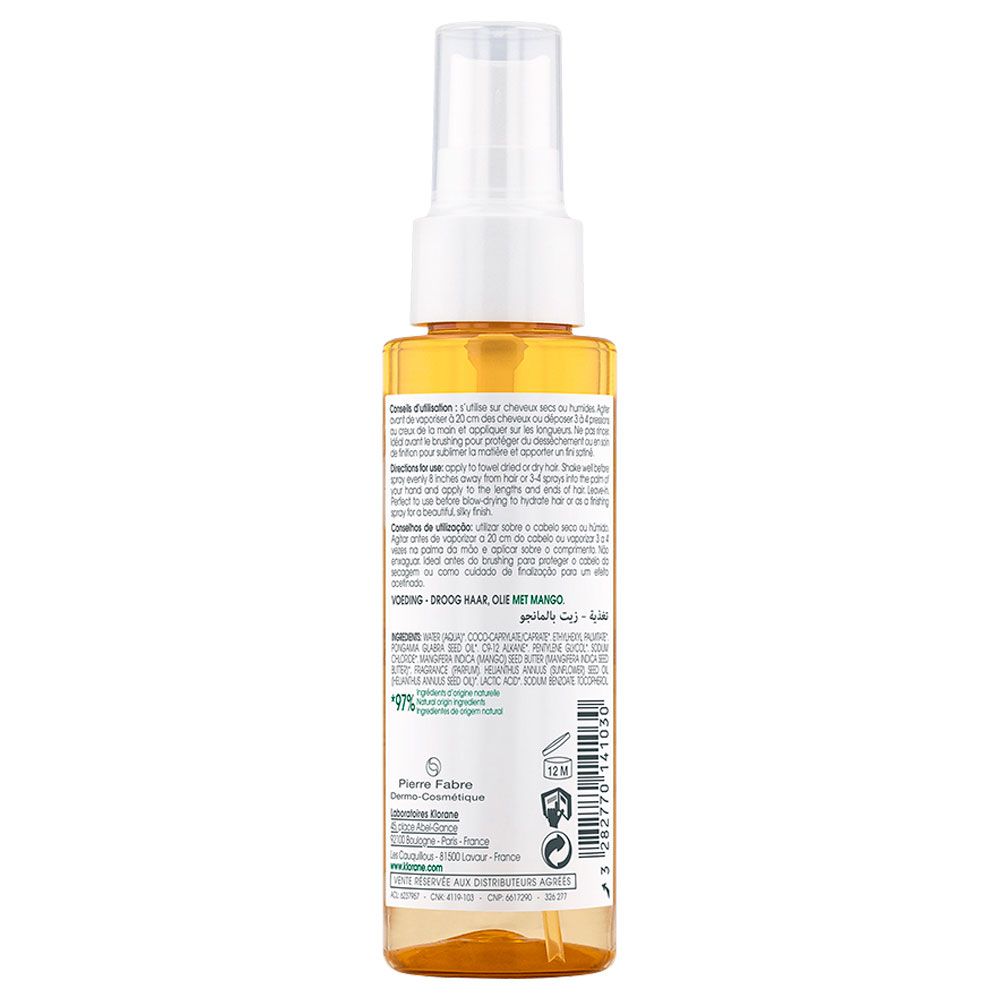 Klorane Mango Aceite En Spray Para Cabello Seco
