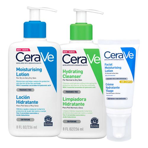 Cerave Rutina Facial Y Corporal De Día Piel Normal A Seca