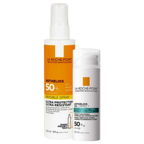 La Roche Posay Combo Anthelios Spray Invisible + Oil Correct