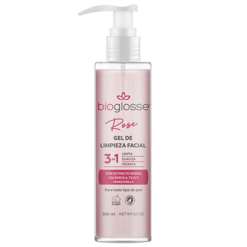 Bioglosse Rose Gel De Limpieza Facial