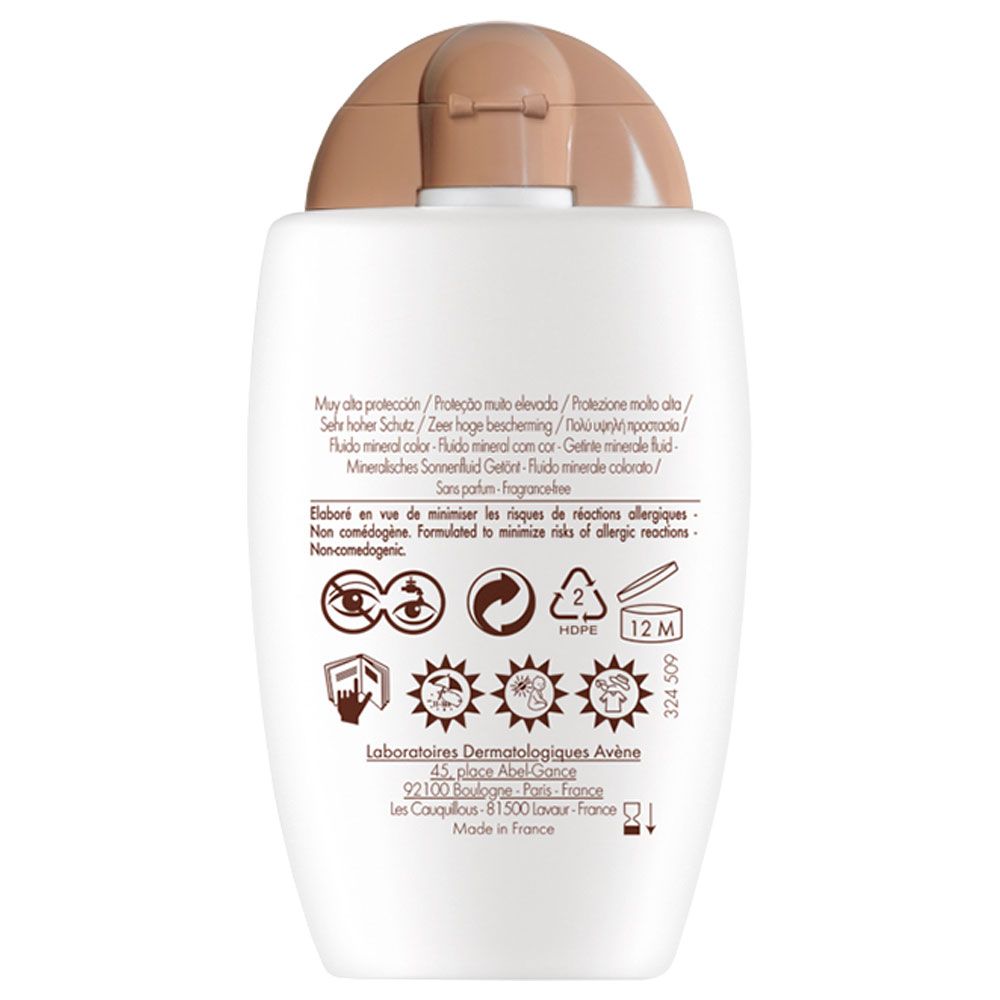 Avene Protector Solar Spf50 Fluido Mineral Con Color