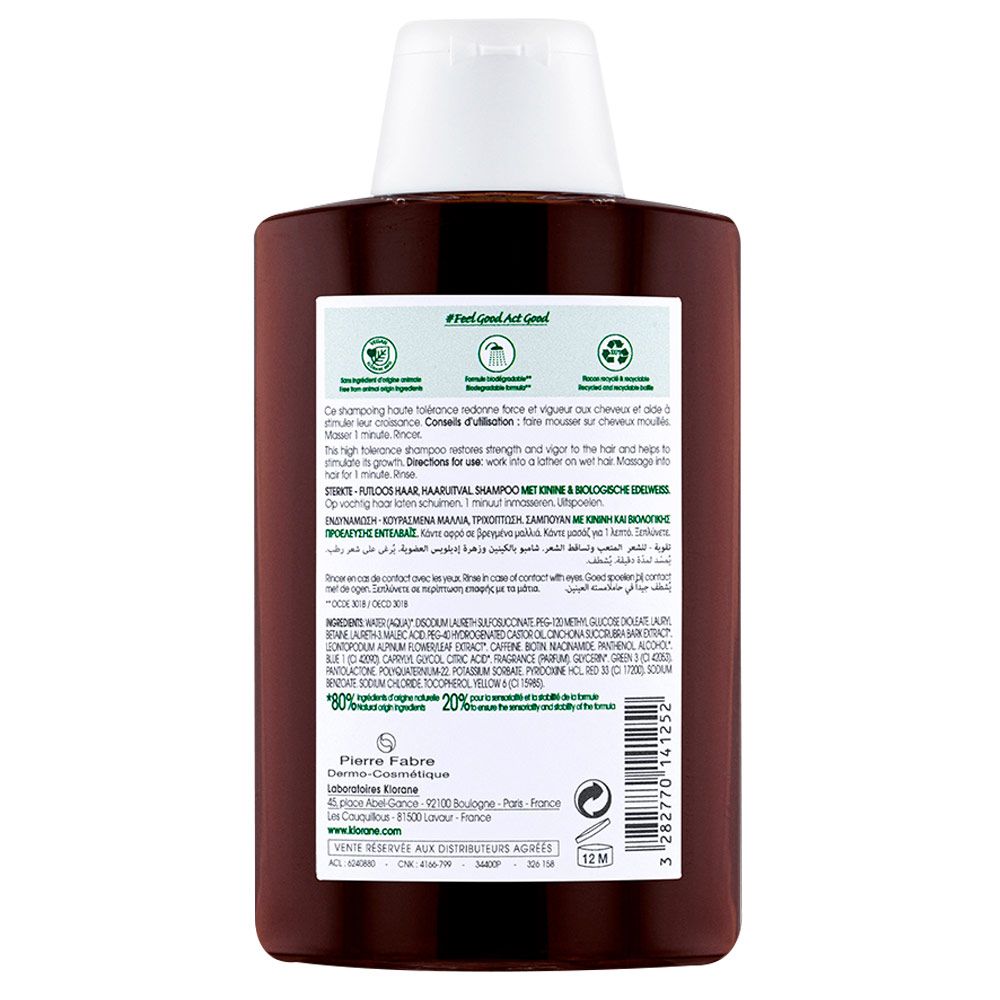 Klorane Quinina Shampoo Para La Caí­da Del Cabello X 200ml