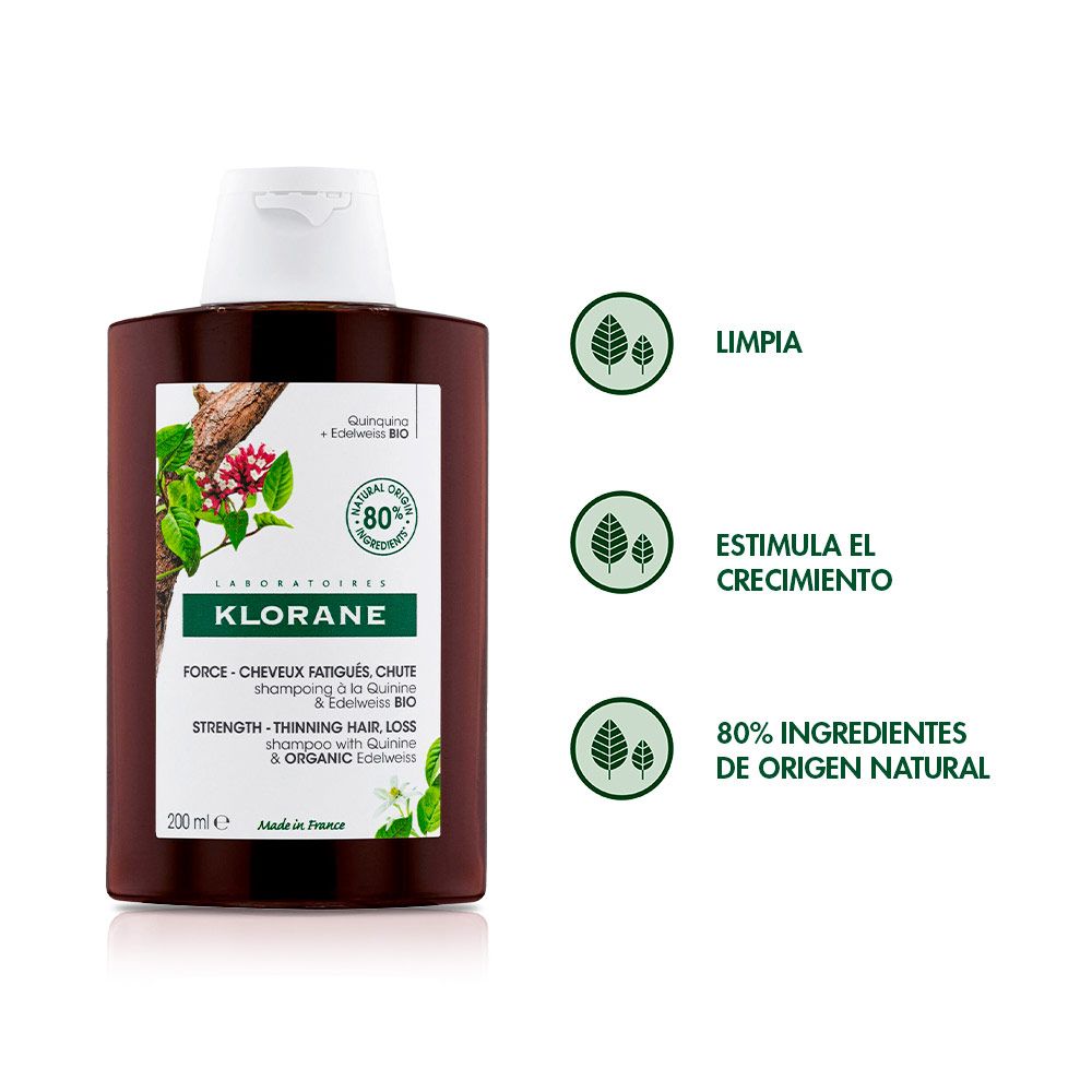 Klorane Quinina Shampoo Para La Caí­da Del Cabello X 200ml