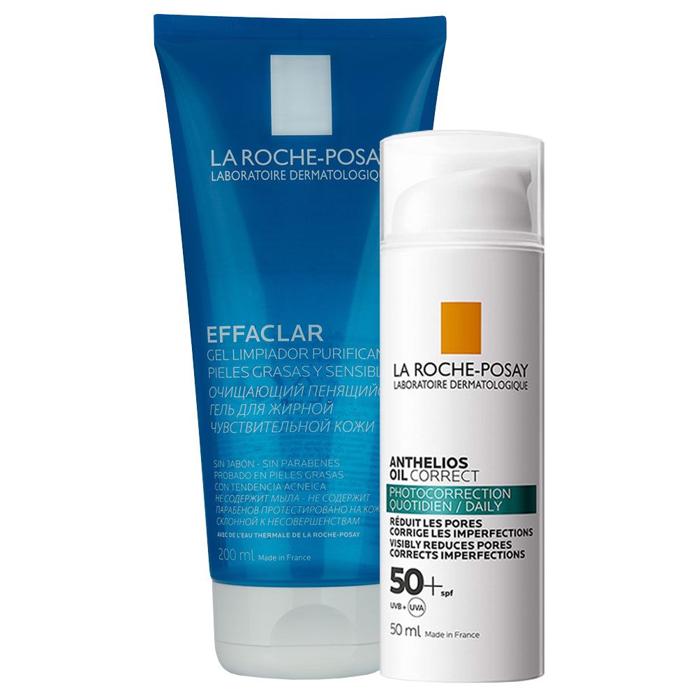 La Roche Posay Combo Effaclar Gel + Anthelios Oil Correct