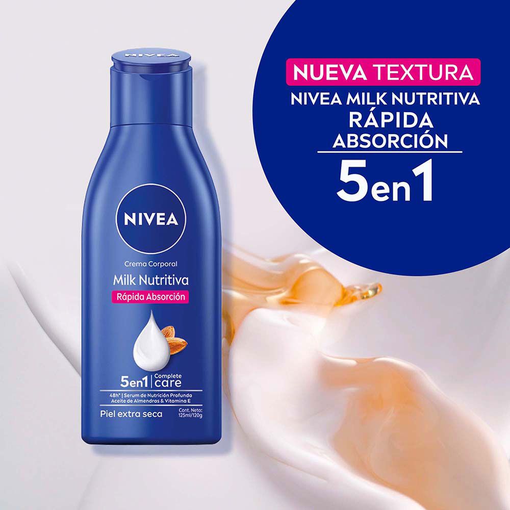 Nivea Milk Nutritiva 5 En 1 Crema Corporal Hidratante