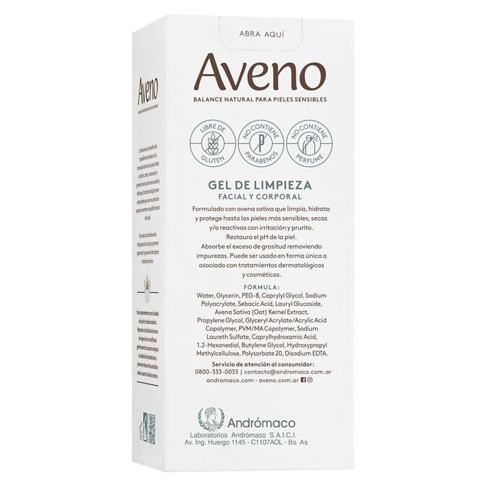 Aveno Gel De Limpieza Extra Suave Facial Corporal