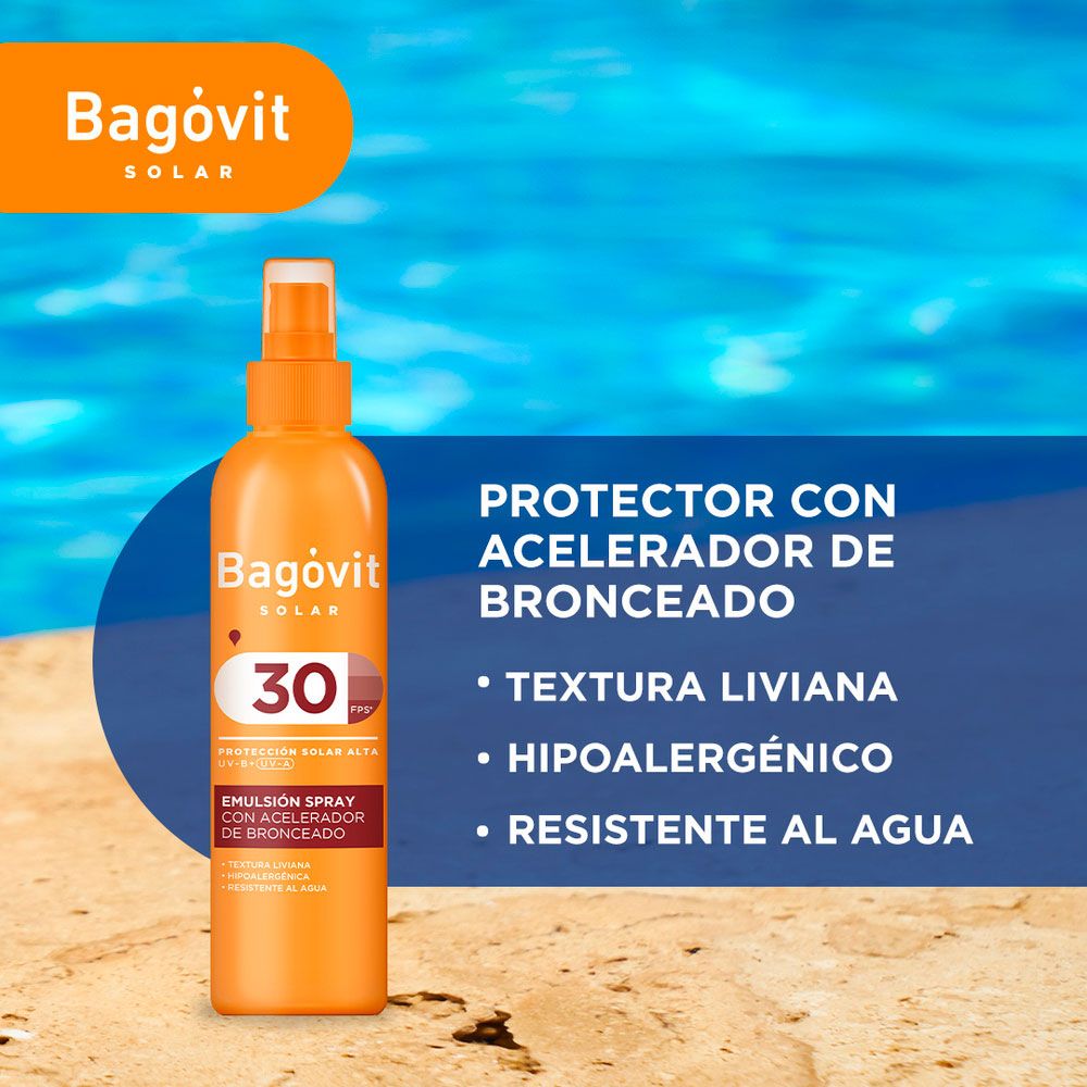 Bagóvit Solar Fps 30 Spray Con Acelerador De Bronceado