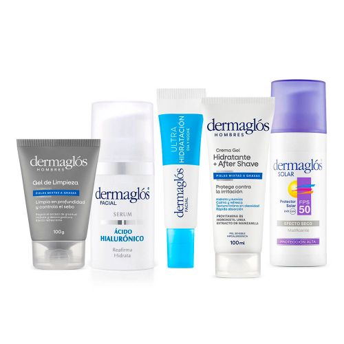 Dermaglós Rutina Facial Cuidado Completo Hombres