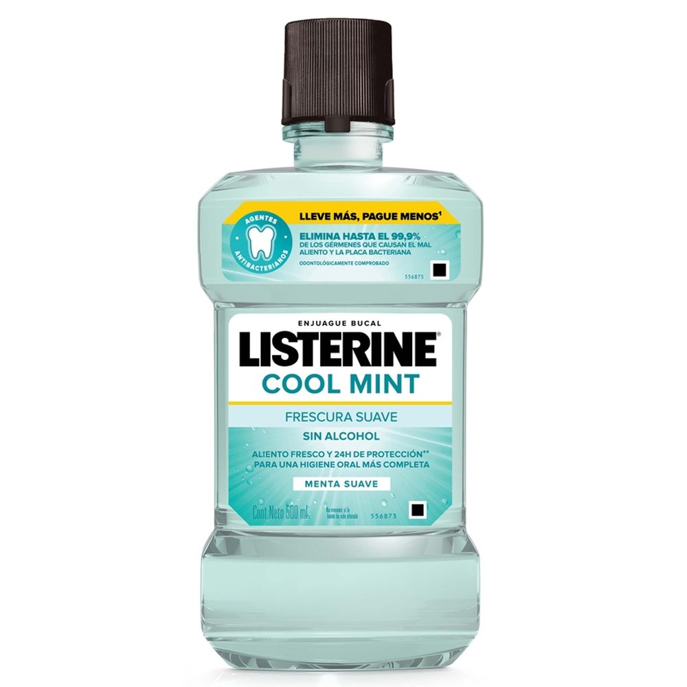 Listerine Zero Alcohol Menta Suave Enjuague Bucal