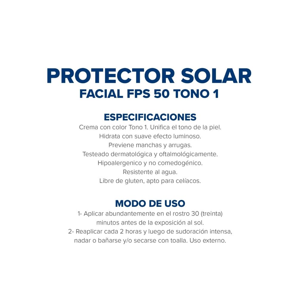 Dermaglós Protector Solar Fps50 Facial Crema Color