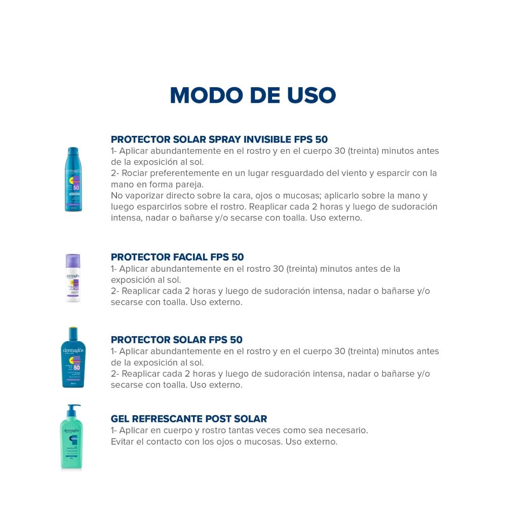 Dermaglós Solar Combo Protección Corporal Facial + Regalo!