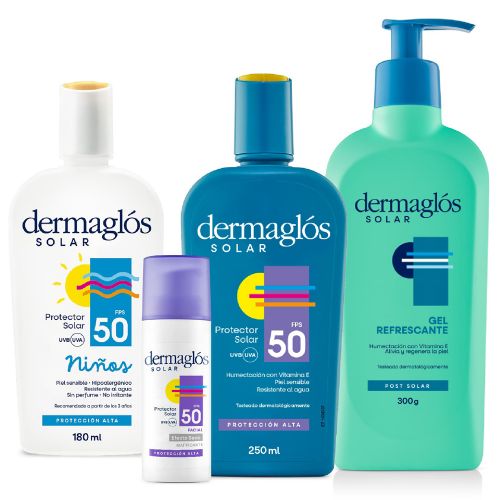 Dermaglós Solar Combo Protección Corporal Facial Familiar