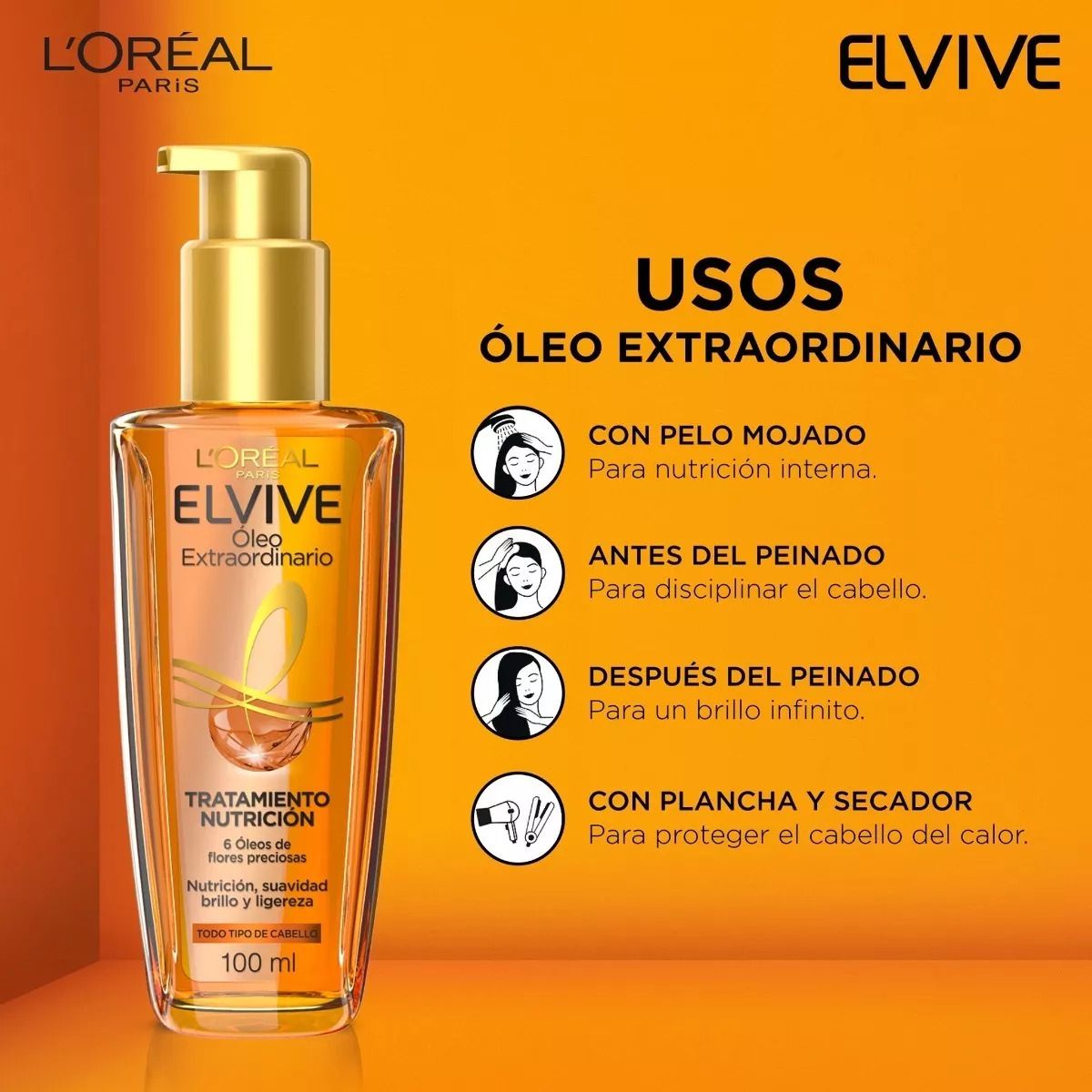 Elvive óleo Extraordinario Nutrición Tratamiento Capilar