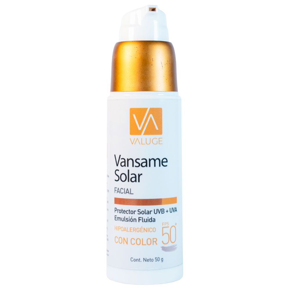 Vansame Protector Solar Fps 50+ Facial Con Color