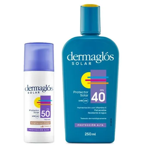 Dermaglós Combo Protección Solar Corporal Y Facial Tono 2