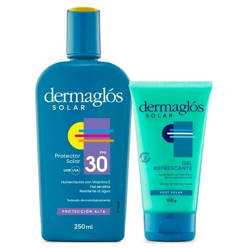 Dermaglós Combo Protección Solar Emulsión Fps30 + Post Solar