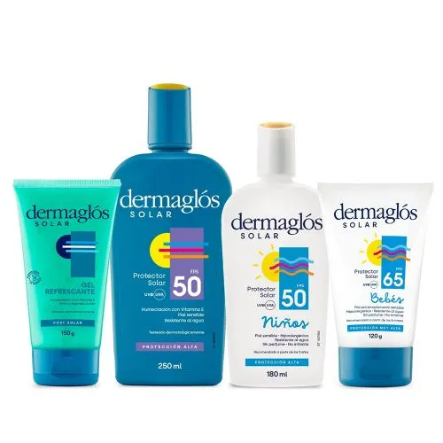 Dermaglós Combo Protección Solar Familiar Completo