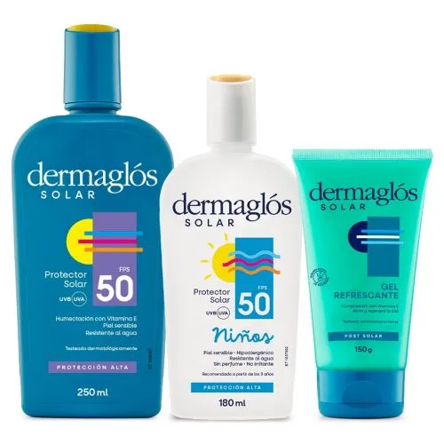 Dermaglós Combo Protección Solar Fps50 + Gel Post Solar