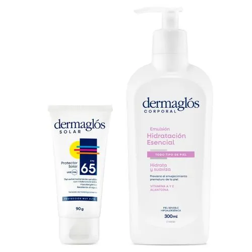 Dermaglós Combo Protección Solar Fps 65 Hidratación Esencial