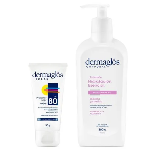 Dermaglós Combo Protección Solar Fps 80 Hidratación Esencial