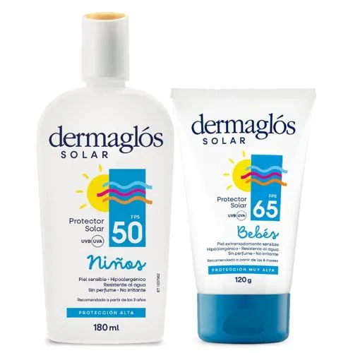 Dermaglós Combo Protector Solar Bebés Niños Protección Alta