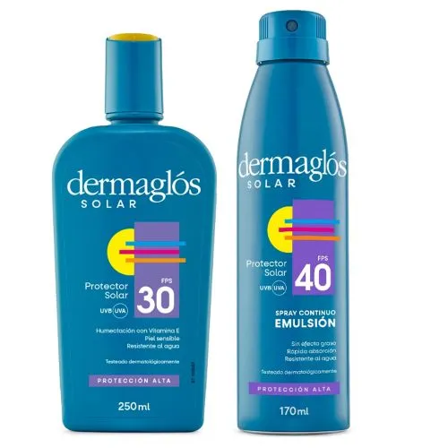 Dermaglós Combo Protector Solar Emulsión Fps30 Spray Fps40