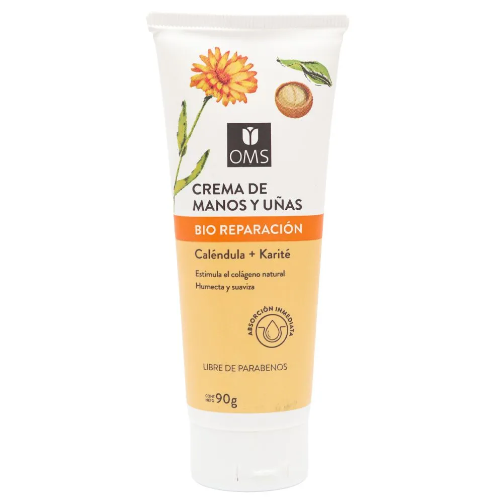 Oms Crema De Manos Y Uñas Reparadora Caléndula + Karité