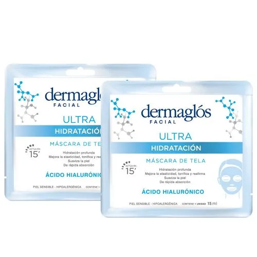 Pack 2 Dermaglós Ultra Hidratación Máscara De Tela
