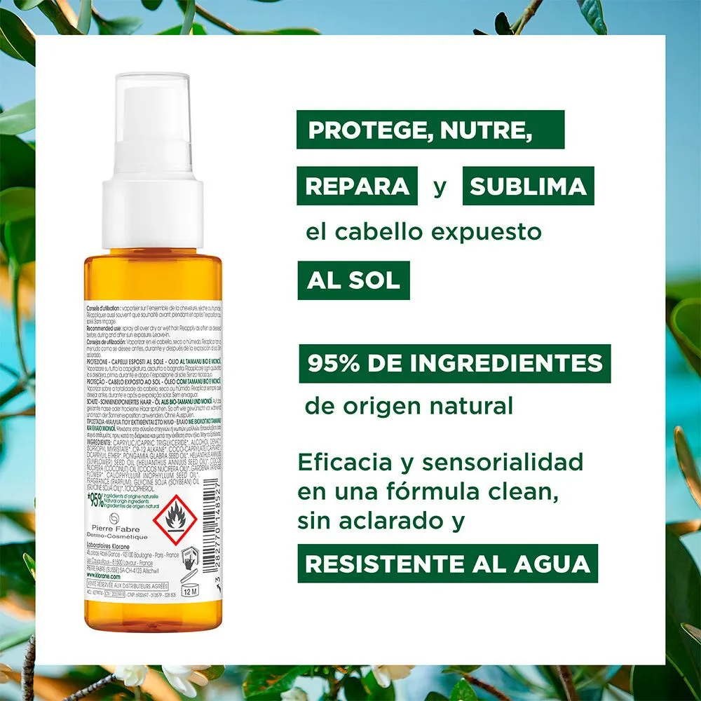 Klorane Tamanu Y Monoi Aceite Capilar Nutri-reparador