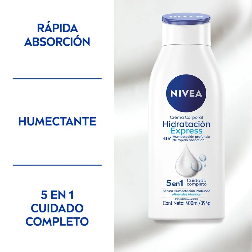 Nivea Hidratación Express Crema Corporal Piel Normal A Seca