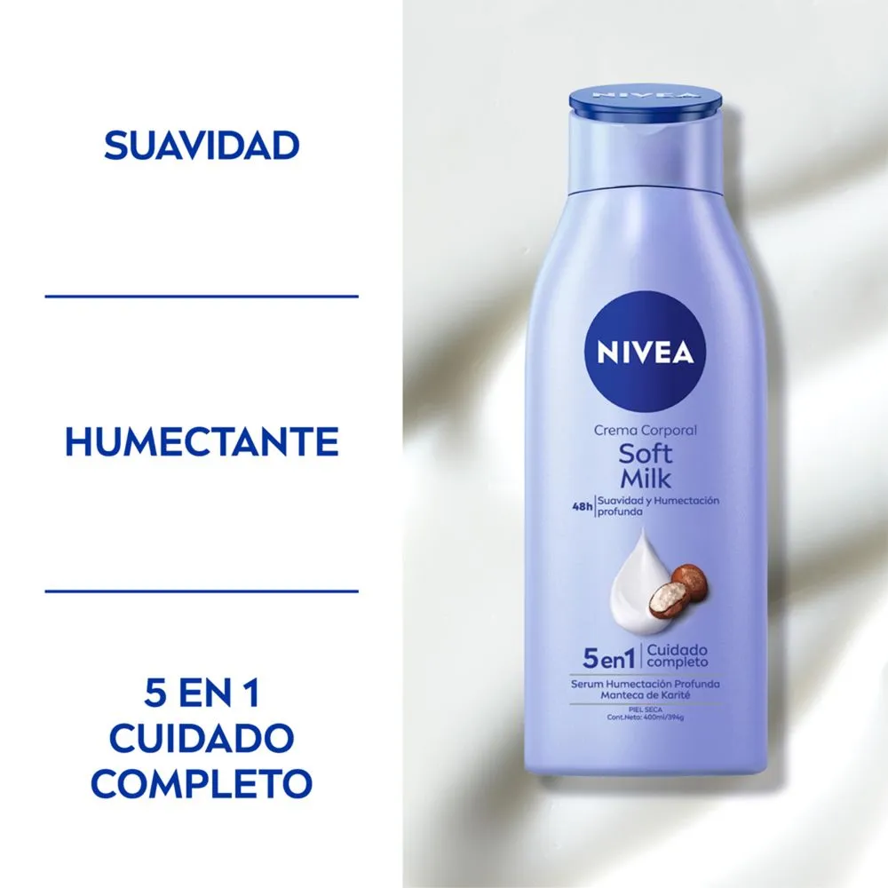 Nivea Soft Milk 5 En 1 Crema Corporal Piel Seca