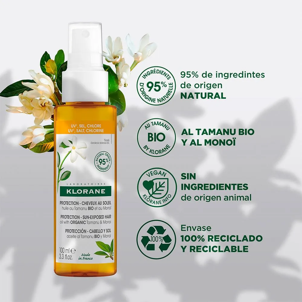 Klorane Tamanu Y Monoi Aceite Capilar Nutri-reparador