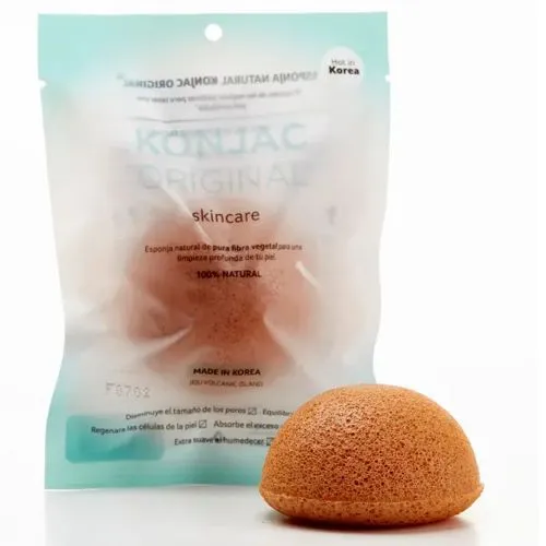 Konjac Esponja Facial Fina Arcilla Amarilla Francesa Natural