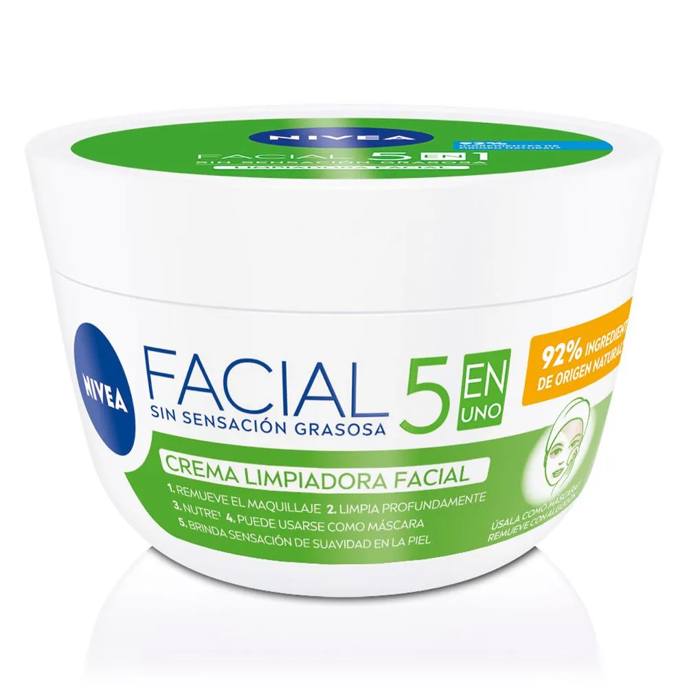 Nivea Cuidado Limpiador Crema Facial 5 En 1
