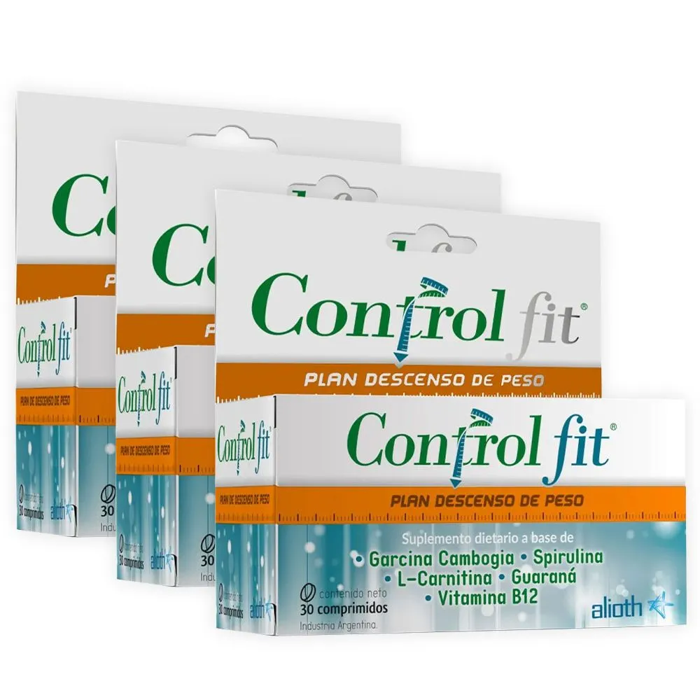 Pack 3 Nutraceutical Control Fit Plan Descenso De Peso