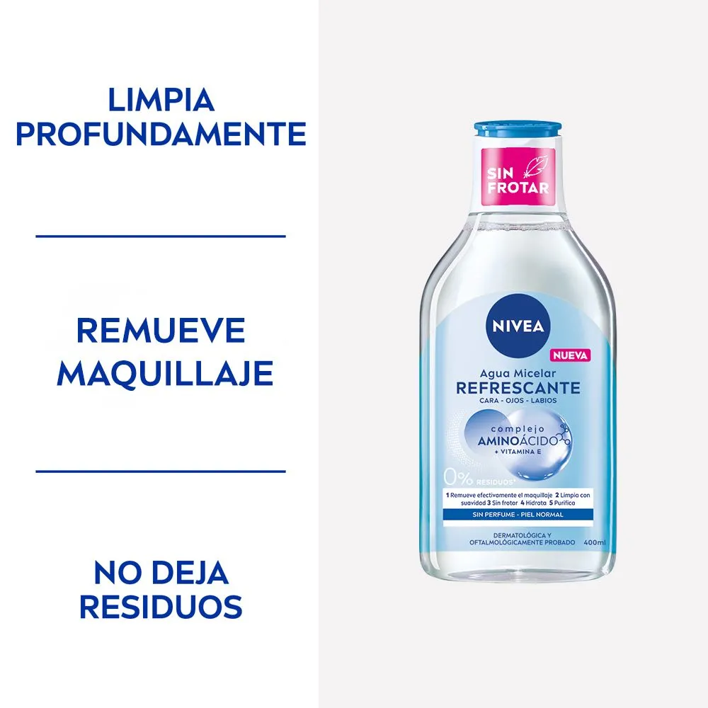 Nivea Agua Micelar 5 En 1 Refrescante X 400ml