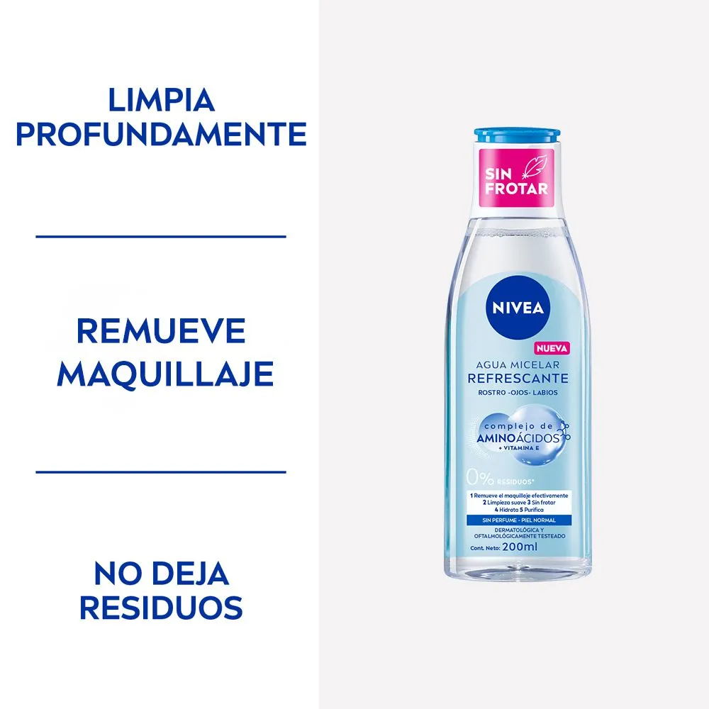 Nivea Agua Micelar 5 En 1 Refrescante X 200ml