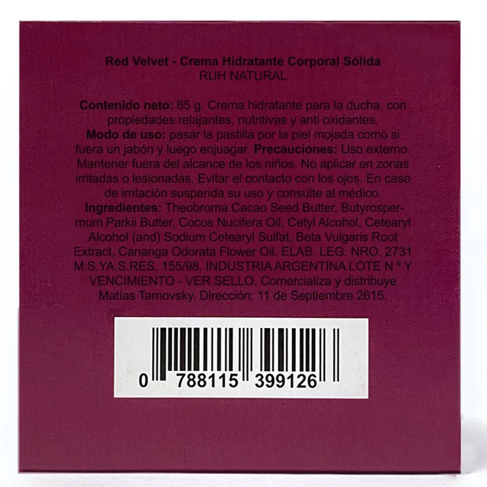 [ARCHIVADO] Ruh Natural Red Velvet Crema Corporal Sólida